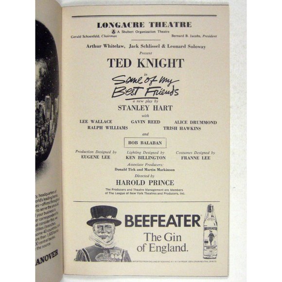 Some of My Best Friends Playbill October 1977 Gavin Reed Balaban - Picture 4 of 7